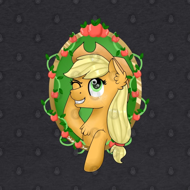 Applejack portrait by Spokenmind93